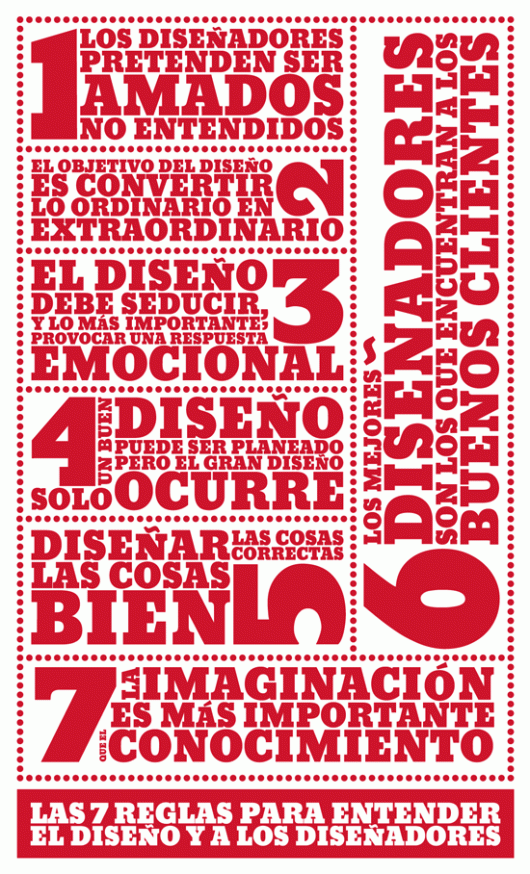 Las 7 reglas para entender el diseño y los diseñadores